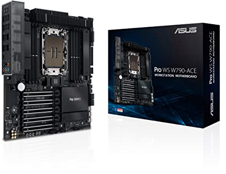 ASUS Pro WS W790-ACE Intel LGA 4677 CEB scheda madre, 5xPCIe 5.0x16 slot, DDR5 R-DIMM, 10G e 2.5GLAN, USB 3.2 Gen 2x2 Type-C, intestazione BMC, ACCE