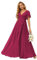 SEIM Damen Flatterärmel Brautjungfernkleider Lang mit Taschen V Ausschnitt Chiffon Formal Kleider SE101, Desert Rose, 38