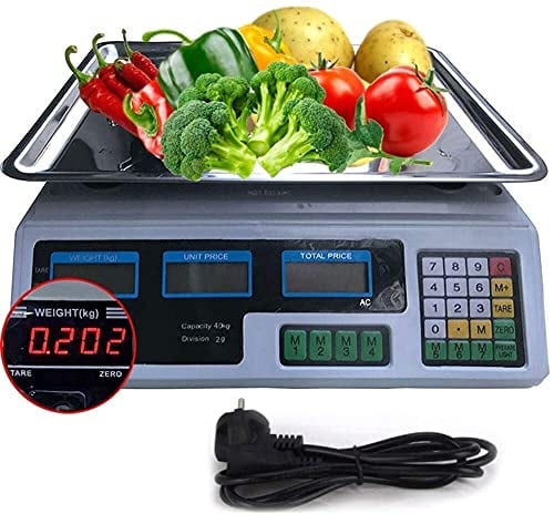AUGUSE Küchenwaage Digital Digitale Waage mit Einer Kapazität von 40 kg wiegt auf 1 g genau (Color : A)