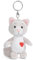 NICI Schlüsselanhänger Love Katze flauschig 10cm Green