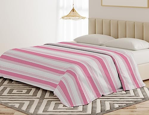 Banzaii Copriletto, Telo Copritutto multiuso per Arredo Iris Rosa 170x250 cm