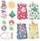 skytowards 24 Papiertüten Geschenktaschen Weihnachten Geschenkbeutel Bunte Geschenktüten Weihnachten mit Aufklebern und Holzklemme Weihnachtstaschen Weihnachtspapiertüten