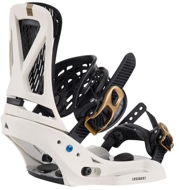 Burton Escapade EST Snowboard-Bindungen für Damen, Weiß/Gold, Größe L (8+))
