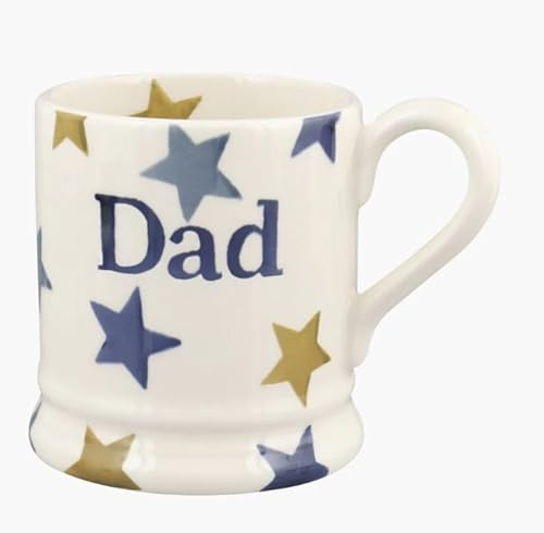 Emma Bridgewater Stormy Stars Dad 1/2 Pint Mug Fathers Day, Ceramic Coffee Mug Large, Beautiful Mugs, Birthday Gift