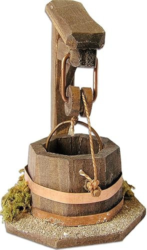FADEDA Galgenbrunnen/Höhe: 14cm/handbemalt/detailgetreue Krippen Figuren - Weihnachten Tisch Dekoration Krippe Zubehör