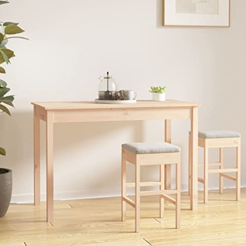 ZQQLVOO Esszimmertisch Kitchen Table Konferenztisch Lounge Bartisch Esstisch 110x55x75 cm Massivholz Kiefer