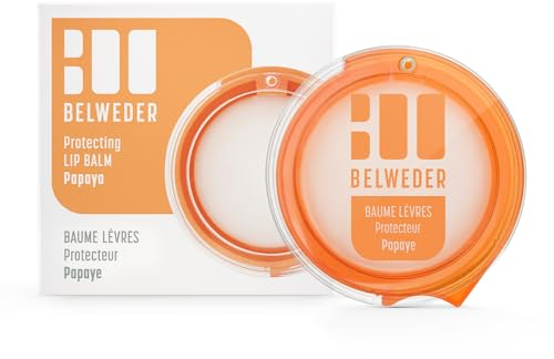 BELWEDER - Lippenbalsam mit Papaya 5,5ml - Lippenpflege und Schutz - Feuchtigkeit und Regeneration der Lippen - Transparenter Lippen Balsam für Männer und Frauen