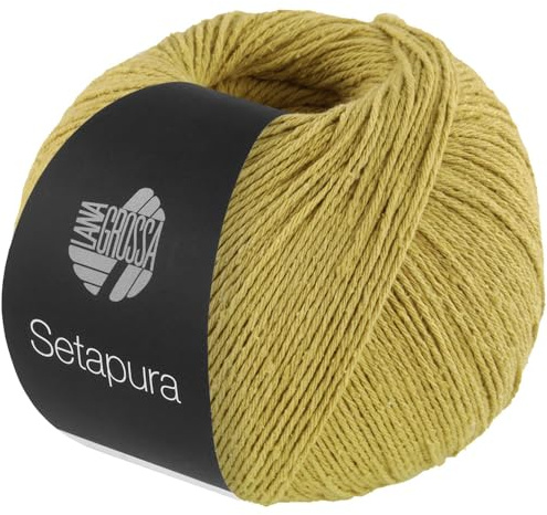 LANA GROSSA Setapura | Angenehm weiches, mattes Seidengarn | Handstrickgarn aus 100% Seide | 50g Wolle zum Stricken & Häkeln | 200m Garn FB2