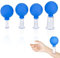 WIYETY Schröpfgläser mit Silikon Saugball: 4 Stück Facial Cupping Set Schröpfglas Set Schröpfgläser mit Saugball für Gesicht und Körper, Straffe Haut, Faltenminderung, Anregung Lymphfluss, Entgiftung