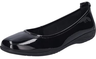 Josef Seibel Damen Klassische Ballerinas Fenja 01,Weite G (Normal),Ballett-Schuhe,Ballet-Flats,Ausgehschuhe,Black-Black / 791-105,39 EU