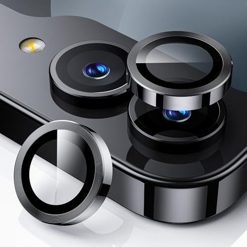 WSKEN for Samsung Galaxy Z Flip 6 Camera Lens Protector Case Cover, Anti Scratch HD Tempered Metal Glass Camera Screen Protector Shockproof Film for Galaxy Z Flip 6 5G Accessories, Black