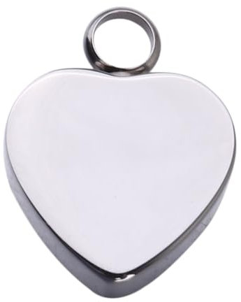 HOODANCOS Ladies Heart Chain Womens Necklace Cremation Urn Bead Charm Heart Charm Charms Choker Necklaces for Women Charm Diffuser Cinerary Charm Perfume Bottle Necklace Pendant Silver