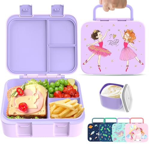 hombrima Kinder Lunch Box, Bento Box Food Storage Container mit Multi-Fächern für Jungen Mädchen Kinder Erwachsene Arbeitsschule
