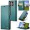 Rerzoiro Coque pour Xiaomi 14T, Étui Housse en RFID Protection Premium PU Cuir Portefeuille Rabat Case Magnétique Stand Antichoc, Étui Case pour Xiaomi 14T, Bleu Vert