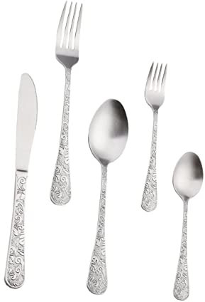 Cabilock Edelstahl Geschirr Set 5-stück Besteck Set Besteck Set Abendessen Set Geschirr Set Küche Utensilien