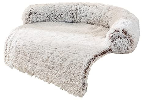 ohodhmnu Hunde-Plüsch-Sofabett für den Winter, Plüsch-Hundebetten, Kissen, Hunde-Plüschbett, Auto, Haustierbett, bequem, warm für Hundehütten