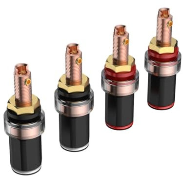 4 morsetti per connettori a banana, adattatori per presa a banana, terminali per chassis