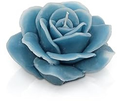 Cereria Parma - Candela Profumata Artigianale a Forma di Fiore Rosa, colore Zucchero - Made in Italy, 300gr, diametro 14cm