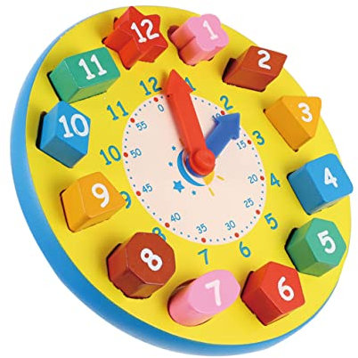 KOMBIUDA Uhr Spielzeug Form Nummer Uhr Spielzeug Digital Wecker Lernspielzeug für Kleinkinder Vorschule Pädagogisches