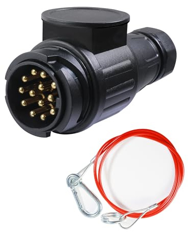 Flaconi Anhänger Adapter 13 auf 7 Polig,12V AnhängersteckerPKW Anhänger Zubehör,Anhängeradapter 13 auf 7 Polig,Geeignet für Nutzfahrzeuge,Wohnmobile,Automobile,etc