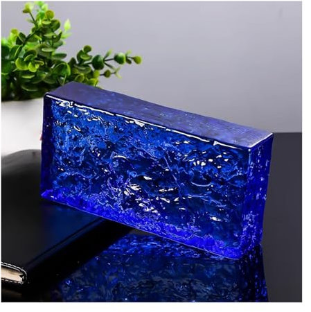 Hochtransparente Glasbausteine ​​zum Schutz Der Privatsphäre, Klarer Kristallstein Für Bar-Hotels, Schlafzimmer, Wohnzimmer-Trennwände(Blue)