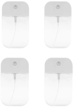 Luhaomisky 4 Pcs White Spray Bottles 50M Clear Portable Card Spray Bottles Hand Sanitizer Bottles Empty Plastic Perfume Atomizer Vials for Female