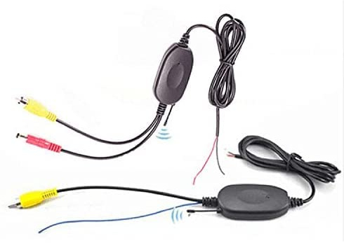 2.4G Wireless Video Sender und Empfänger, RCA Video Sender Empfänger Kit mit Rückwärtsleitung für Auto Rückfahrkamera Parkplatz Monitor Cam DVD GPS Autoradio Player(Drahtlos A)