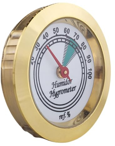 OHPHCALL Igrometro per Humidor per Sigari Analogico Mini, Accessorio Meccanico Compatto per Umidificatori, Misuratore di Umidità Preciso per Scatole Sigari e Spazi Interni