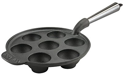 Carl Victor - Schnecken- Pförtchenpfanne Aus Gusseisen 22 Cm, Mit Sieben Halbrunden Vertiefungen Mit Ø 5 Cm, Edelstahlgriff