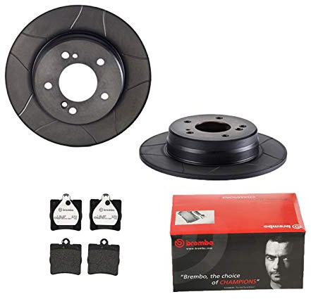 2 Bremsscheiben Voll 278 mm + Bremsbeläge Hinten von Brembo (1420-54379) Bremsensatz Bremsanlage Bremsen-Kit,Bremsenset, Bremsscheiben, Bremsbeläge, Bremsen-Set, Beläge, Bremsbelag, Bremsbelagsatz,