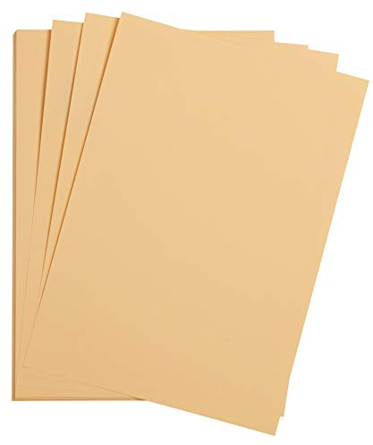 Clairefontaine 975364C Packung mit 25 Bastelkartons Maya, 185g, DIN A3, 29,7 x 42 cm, 1 Pack, aprikose