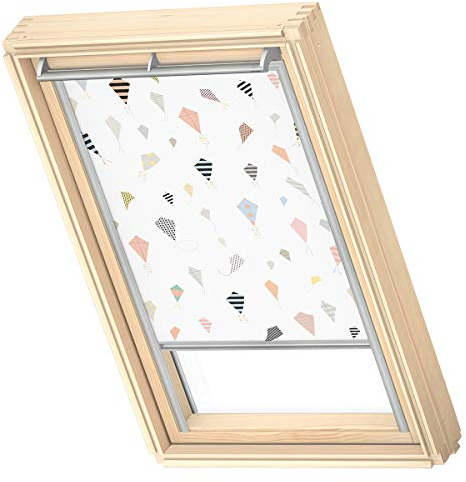 VELUX Original Dachfenster Verdunkelungsrollo für MK04, Drachen, mit Grauer Führungsschiene