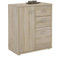 IDIMEX Buffet Remy, Commode Meuble de Rangement avec 2 tiroirs et 2 Portes, en mélaminé décor chêne Sonoma