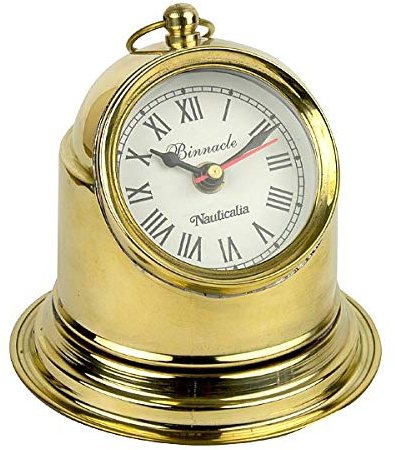 Nauticalia Binnacle Uhr, 13 cm, Messing, 14 cm