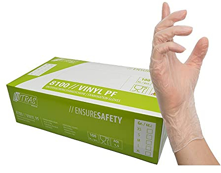 NITRAS Vinyl-Handschuhe PF puderfrei - VE 100 Stück (S)