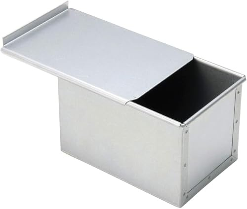 TIGER CROWN 2396 Brotform, Silber, 1,5 Brote, Backform, quadratisch, Deckel enthalten