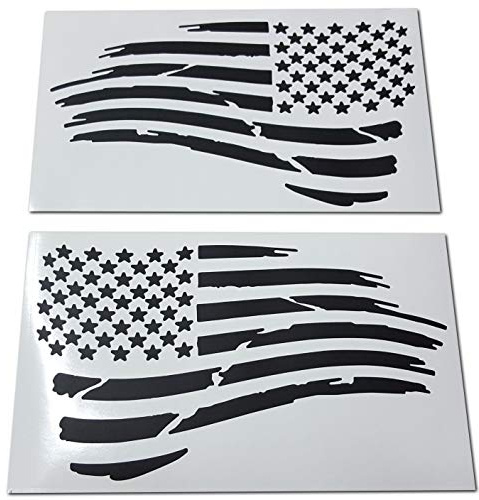 Az Auto Graphics USA Bandiera Americana Adesivo Distressed Tattered Auto Truck Jeep