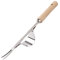 Edelstahl Unkrautstecher Garten Manueller Weeder Wurzeljäter Edelstahl-Unkrautjäter Gartenarbeit Gabel mit Naturholzgriff für Graben, Jäten, Lösen, 32cm Lang 1 Stück