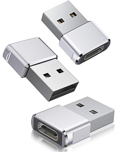 BASESAILOR USB to USB C Adapter 3Pack,Type C Female A Male Charger Converter for Apple Watch Ultra iWatch 8 7,Samsung Galaxy Note 10 20 S21 S22 S23 S24,Beats Flex,MacBook Pro,iMac,PC,Laptop,Computer