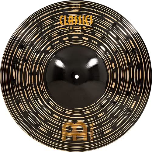 Meinl Cymbals Classics Custom Dark Plato Ride Heavy de 20 pulgadas (50,80cm) Platillos de Batería - Bronce B12, Acabado Oscuro (CC20HDAR)