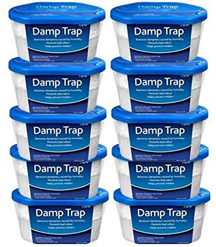 ASAB Damp Traps Plastic Interior Dehumidifiers 400ml Condensation Absorbers with Hydrophilic Crystals Moisture Trap Dehumidifiers for Wardrobe Damp Trap for Bedroom Mould Protection (10)
