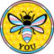 Honey Bee You Trans World Gay Pride Stoßstangen-Aufkleber – LGBT Regenbogen Premium Vinyl-Aufkleber 7.6 x 7.6 cm | für Autos, Automobile, Outdoor, Kreisschild + besser als Magnete haften überall