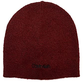 Calvin Klein Basic Wool No Fold Beanie Tawny Port