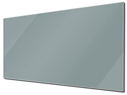 banjado Glas Magnettafel (110 x 55cm) - Magnetwand Glas - Magnetpinnwand als Memoboard - Pinnwand Magnettafel Küche, Büro, Kinderzimmer - Grau