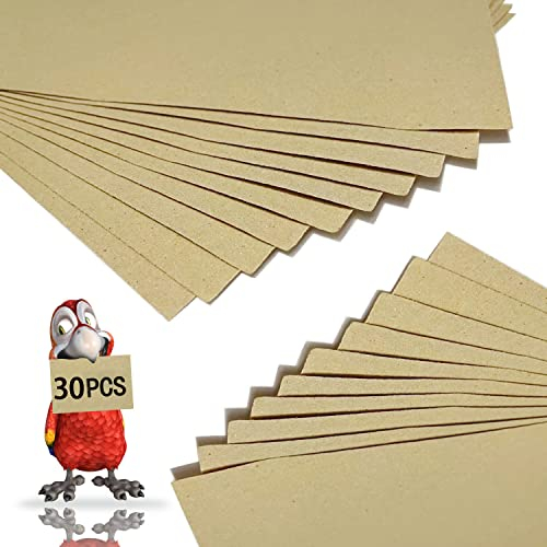 Uifrmely Kiesschutzpapier für Vogelkäfig, 27,9 x 43,2 cm, Kalziumpapier, speziell für Vogelkäfig im Meer, Sand, wählen Sie Ihre Größe (30 Stück)