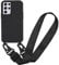 MBSLFY Case Compatible with Samsung Galaxy S22 Ultra, Liquid Silicone Protective Phone Case with Strap Adjustable Neck Cord Necklace Soft Cover for Samsung Galaxy S22 Ultra, Black