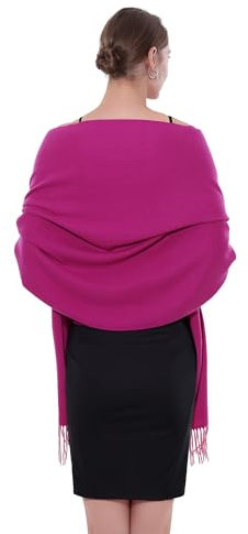 SWAT PANY Schal Rosa Pashmina Schals Tücher für Damen Winterschal Stola Damen Festlich Warm