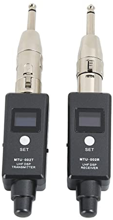 Bewinner U3 Mikrofon Wireless System, Kabelloser Mikrofonadapter, 2,4 GHz Wireless XLR Transmitter und Empfänger mit 20 Kanälen, 110 dB XLR System für Dynamisches Mikrofon, Audio Mixer, PA System