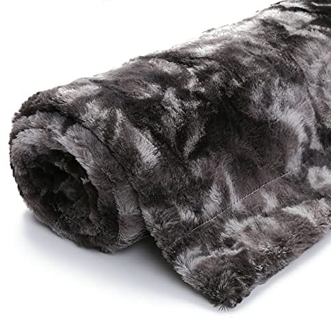 Kuscheldecke Flauschig Sofadecke 150x200 - Kunstpelz Sherpa Überwurfdecke, Fleece Wolldecke für Couch, Wohndecke, Warme Plüsch Dicke Decke, Grau