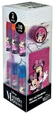 Undercover MIUW2255 Minnie Mouse Mal- und Schreibturm 35-teilig, Multicoloured